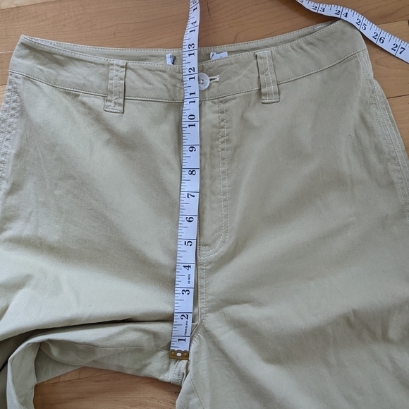 SIMONS Mid rise wide leg tan yellow cotton blend pants size 30 @R - Picture 3 of 11